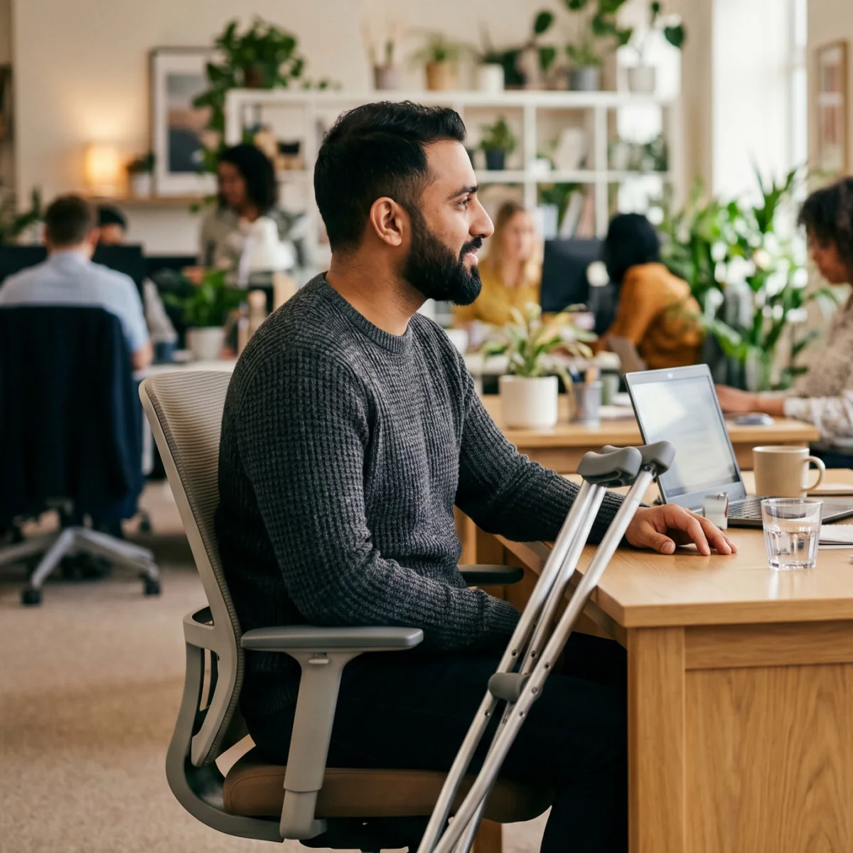 Manager and employee discussing a workplace accommodation request