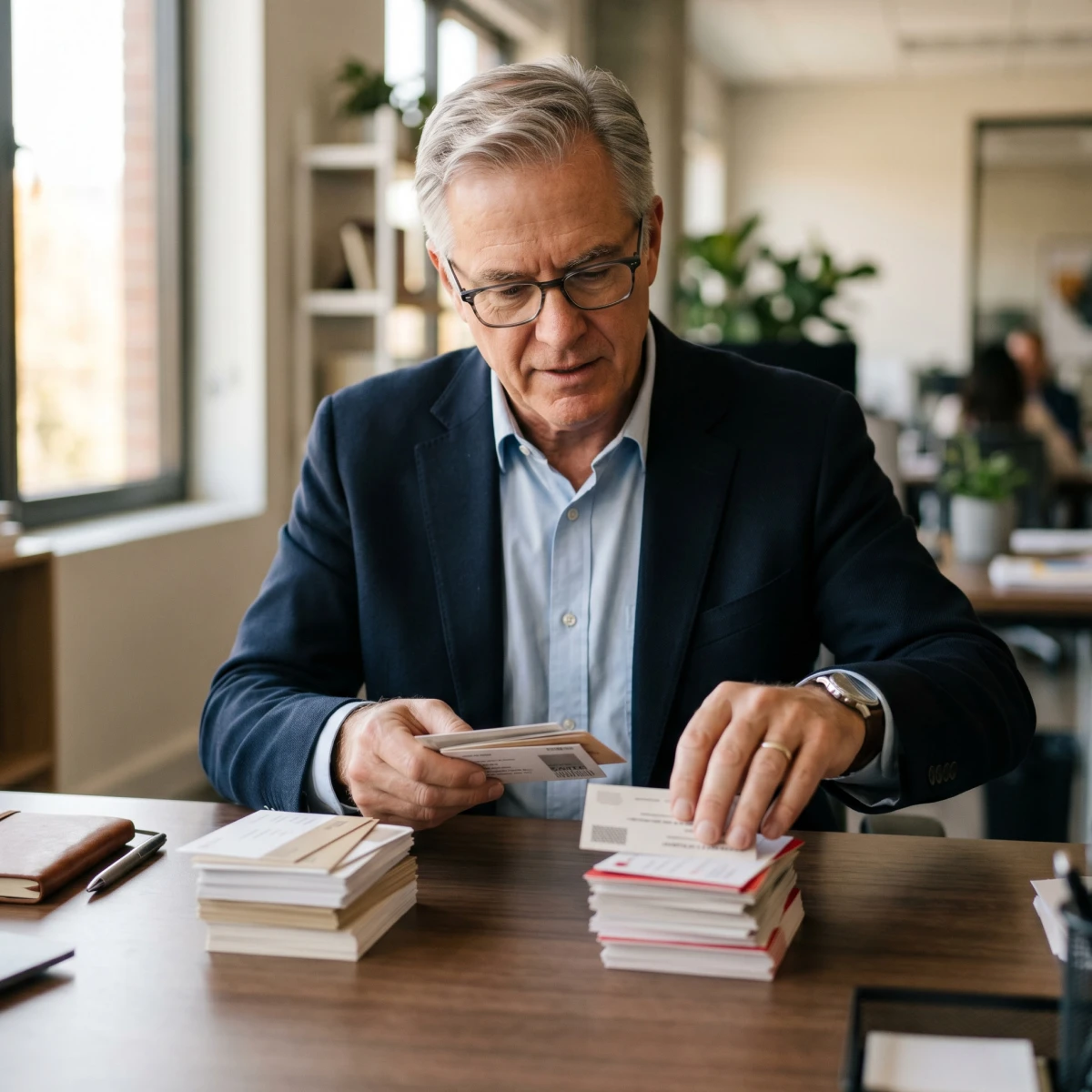 Manager sorting employee roles into exempt and non-exempt categories