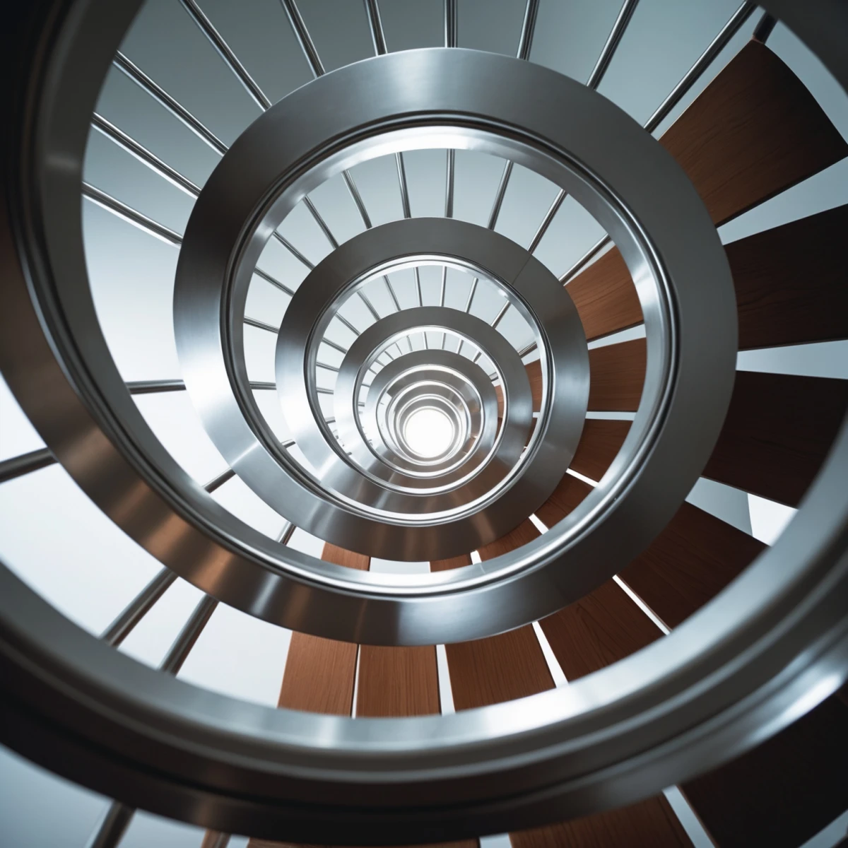 Artistic spiral staircase
