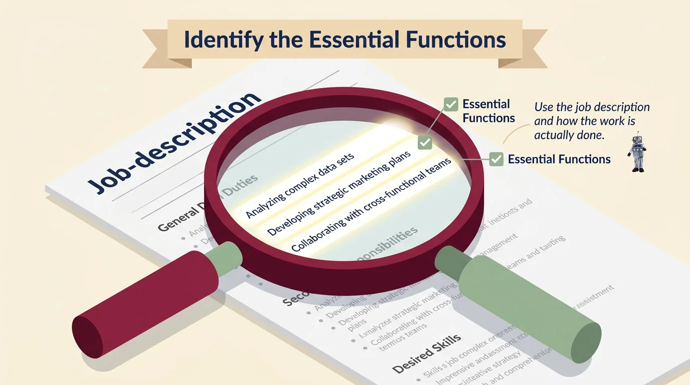 Infographic showing essential functions ADA