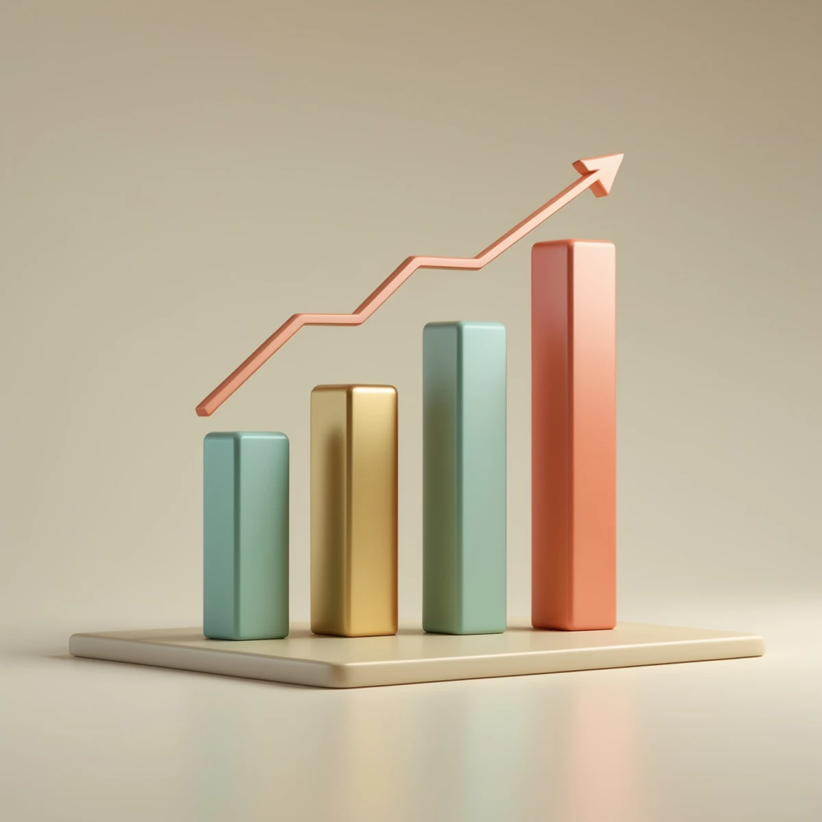 A clay uptrend chart representing PEO industry growth and business outcomes