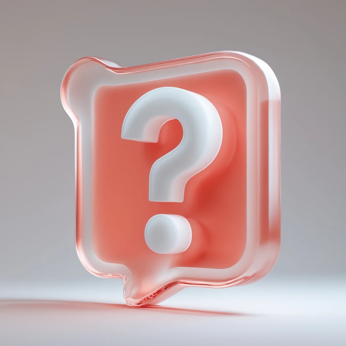 A glass speech bubble icon
