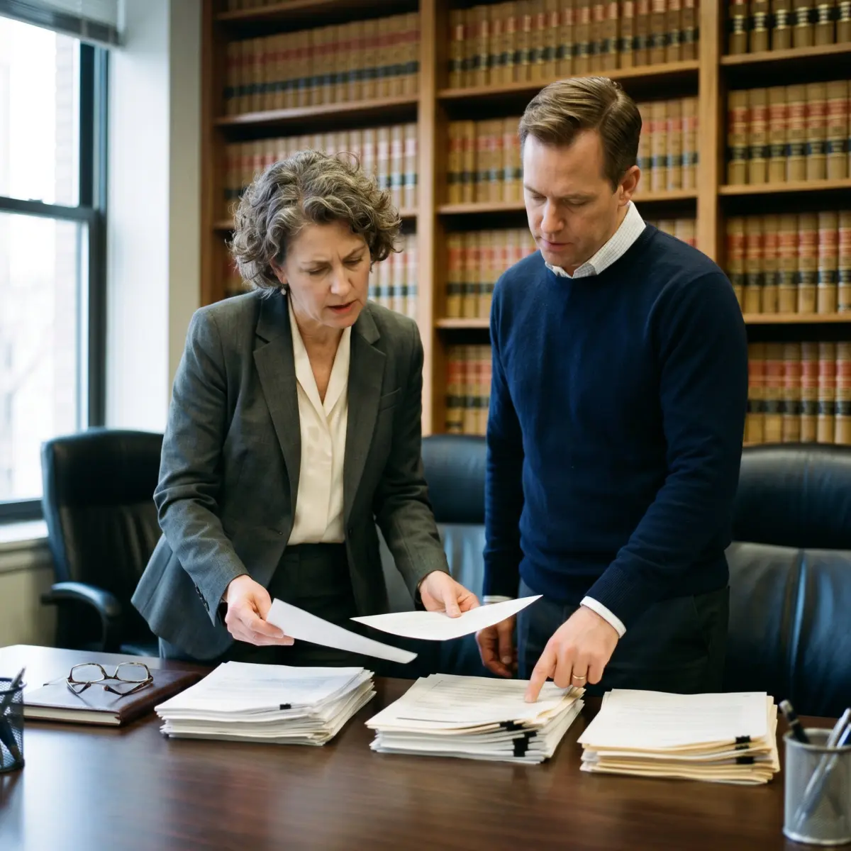 Employment attorney and HR director reviewing where workers compensation, ADA, and FMLA obligations overlap
