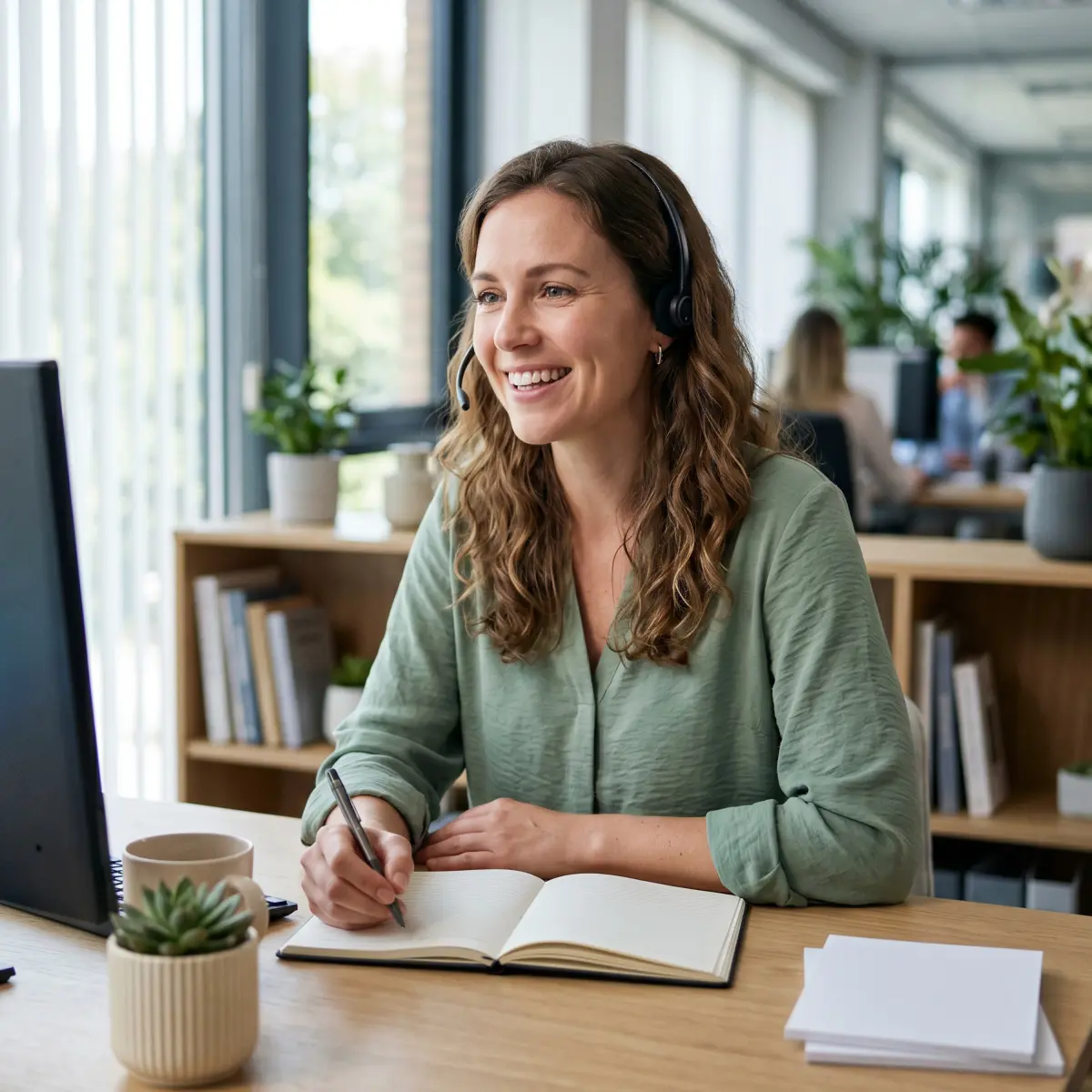 HR representative recording answer about return-to-work programs and light duty