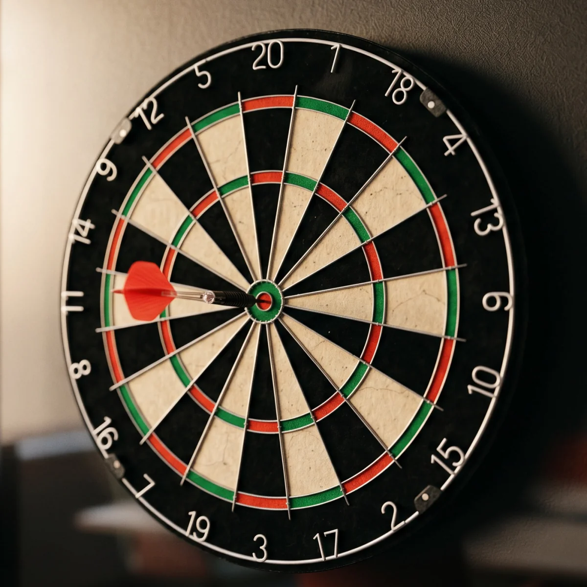 A dart in the center of a target representing a SMART goal