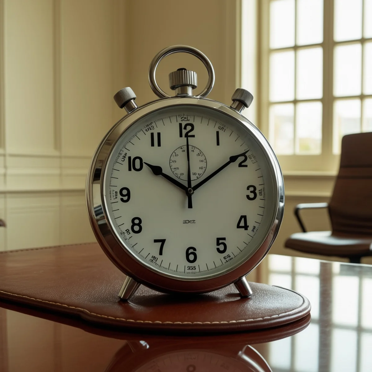Stopwatch upright on desk