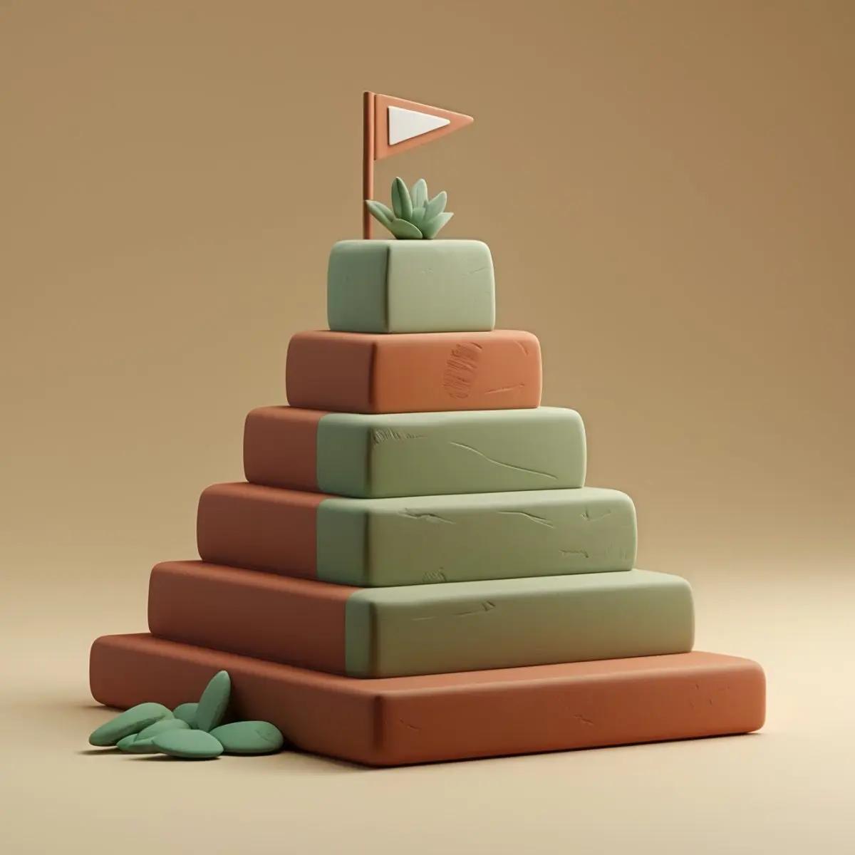 How to train employees clay pyramid icon