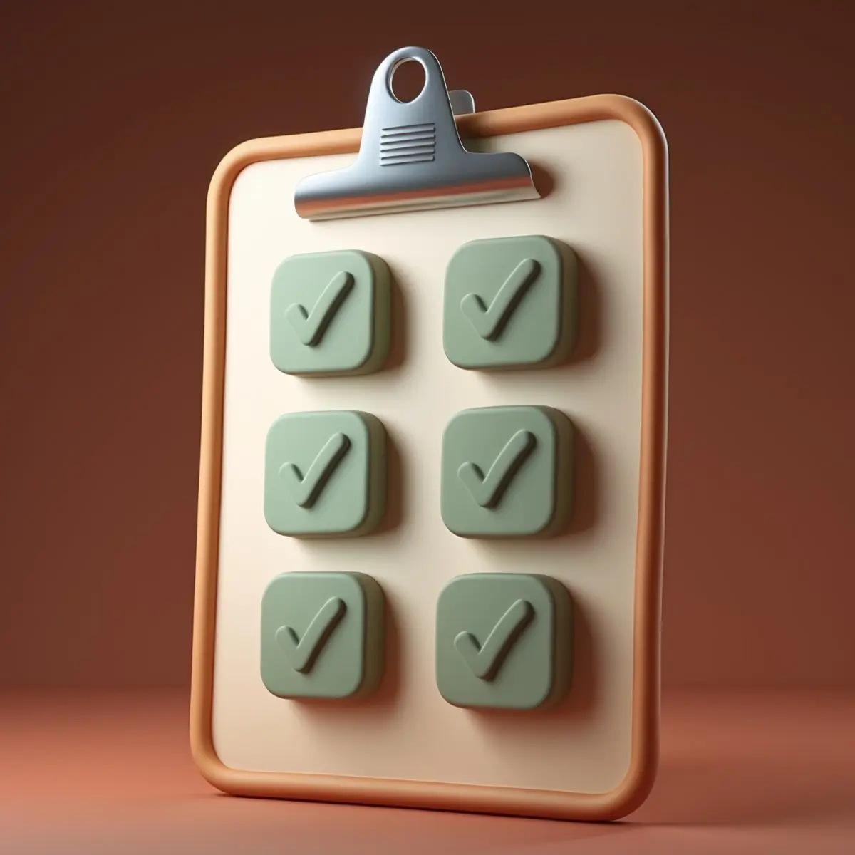 Clay clipboard checklist icon